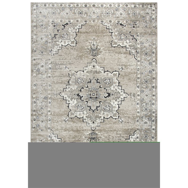Encore 8' x 10' Traditional Medallion Med. Brown/Gray/Rust Power-Loom Area Rug