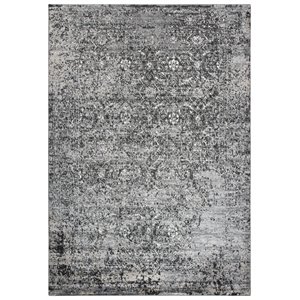 Encore 5'2&quot x 7'3&quot Traditional Over dye Brown/Gray/Rust/Blue Power-Loomed Rug