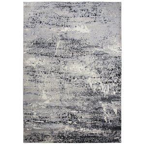 encore abstract brown/gray/rust/blue power-loomed area rug