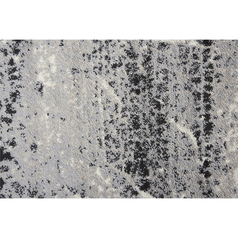 Encore 8' x 10' Abstract Brown/Gray/Rust/Blue Power-Loomed Area Rug