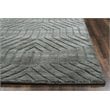 Technique 3' x 5' Solid Gray/Charcoal Hand Loomed Area Rug