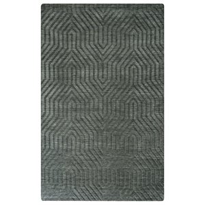 Technique 3' x 5' Solid Gray/Charcoal Hand Loomed Area Rug