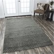 Technique 5' x 8' Solid Gray/Charcoal Hand Loomed Area Rug