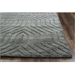 Technique 5' x 8' Solid Gray/Charcoal Hand Loomed Area Rug