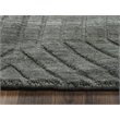 Technique 5' x 8' Solid Gray/Charcoal Hand Loomed Area Rug