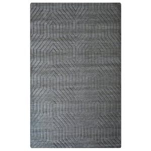 Technique 2'6&quot x 8' Solid Dark Gray Hand Loomed Area Rug