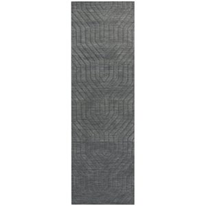 technique solid dark gray hand loomed area rug