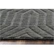 Technique 5' x 8' Solid Dark Gray Hand Loomed Area Rug