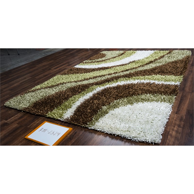 Kempton 8' x 10' Stripe Multi/Ivory Tufted Area Rug