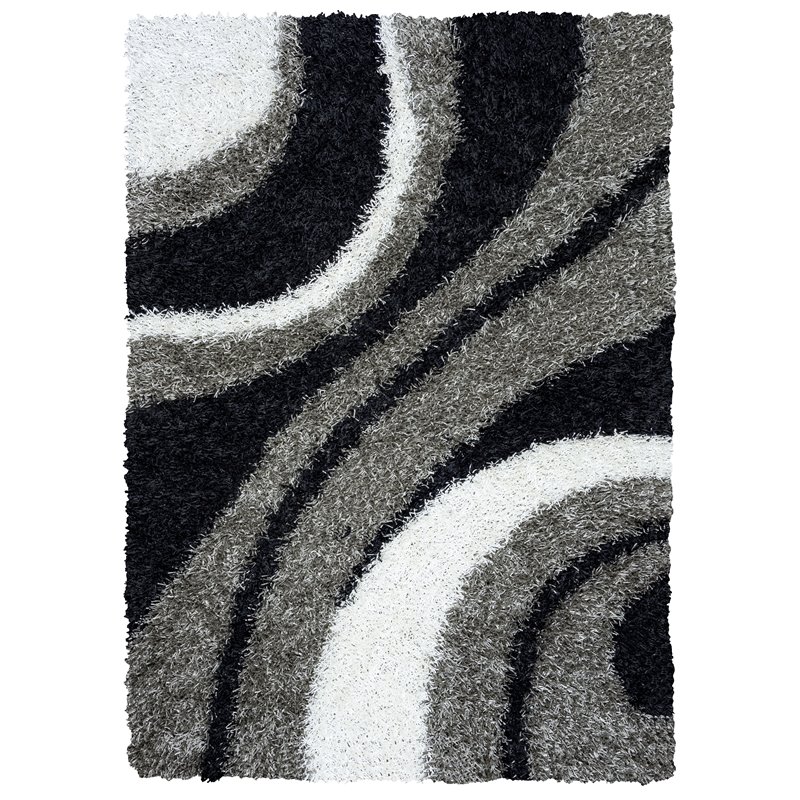 Kempton 5' x 7' Stripe Multi/Ivory Tufted Area Rug