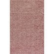 Twist 3' x 5' Chevron Burgundy  Off White Hand Woven Area Rug