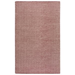 Twist 3' x 5' Chevron Burgundy  Off White Hand Woven Area Rug