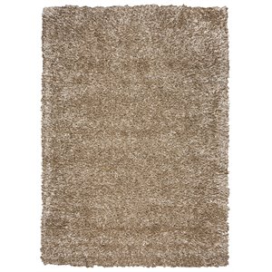 Kempton 3'6&quot x 5'6&quot Solid Tan/Ivory Tufted Area Rug
