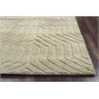 Technique 3' x 5' Solid Tan Hand Loomed Area Rug