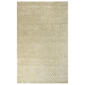 Technique 5' x 8' Solid Tan Hand Loomed Area Rug