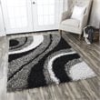Kempton 9' x 12' Stripe Multi/Ivory Tufted Area Rug