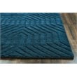 Technique 9' x 12' Solid Navy Hand Loomed Area Rug