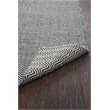 Twist 9' x 12' Chevron Black Off White Hand Woven Area Rug