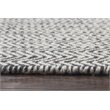 Twist 9' x 12' Chevron Black Off White Hand Woven Area Rug