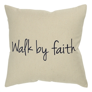 Rizzy Home Sentiment 20&quot x 20&quot Cotton Canvas Pillow Cover in Natural