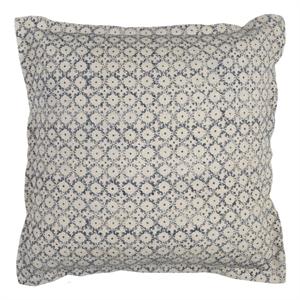 Rizzy Home Ditsy 22&quot x 22&quot Cotton Pillow Cover in Blue/Natural
