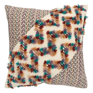 Rizzy Home Chevron 20&quot x 20&quot Cotton Pillow Cover in Multi-Color