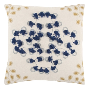 Rizzy Home Medallion 20&quot x 20&quot Cotton Pillow Cover in Natural