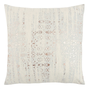 Rizzy Home Stripe 20&quot x 20&quot Cotton/Flax Pillow Cover Natural/Copper