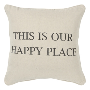 Rizzy Home Sentiment 20&quot x 20&quot Cotton Pillow Cover in Natural