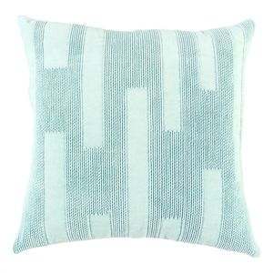 Rizzy Home 20&quot x 20&quot Cotton Velvet Pillow Cover in Light Blue