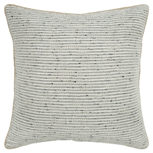 Donny Osmond Stripe 20&quot x 20&quot Cotton Burlap Pillow Cover-Light Gray