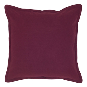 Rizzy Home 18&quot x 18&quot Down Filled Pillow with Cotton Cover in Wine