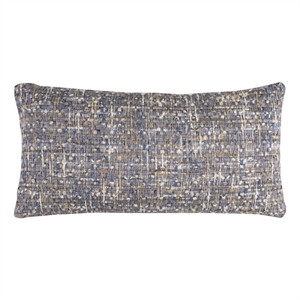 Rizzy Home Abstract 14&quot x 26&quot Down Filled Pillow with Cotton Cover-Blue Multi