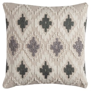 Rizzy Home Ikat 20&quot x 20&quot Down Filled Pillow with Cotton Cover-Natural Indigo