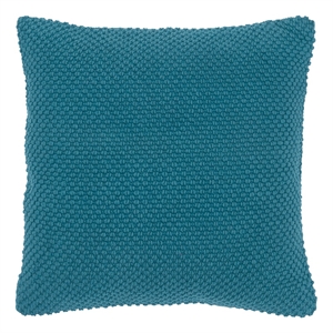 Rizzy Home 20&quot x 20&quot Down Filled Pillow with Cotton Cover-Dark Teal