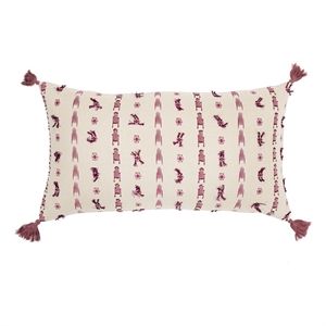 Rizzy Home Geometric 14&quot x 26&quot Down Filled Pillow with Cotton Cover-Natural