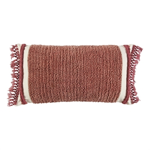 Rizzy Home 14&quot x 26&quot Down Filled Pillow with Woven Cotton Cover-Rust