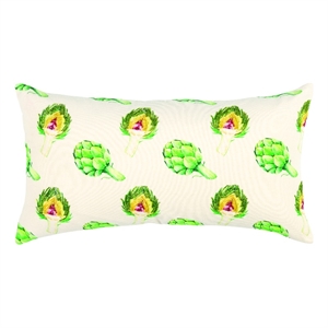 Rizzy Home 14&quot x 26&quot Down Filled Pillow with Cotton Duck Cover-Green