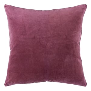 Rizzy Home 22&quot x 22&quot Down Filled Pillow with Cotton Canvas Cover-Berry