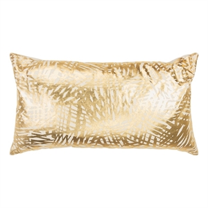 Rizzy Home 14&quot x 26&quot Down Filled Pillow with Cotton Cover in Gold