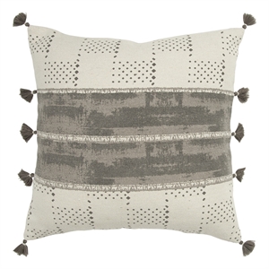 Donny Osmond 20&quot x 20&quot Down Filled Pillow with Cotton Canvas Cover-Charcoal