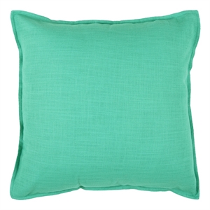 Rizzy Home 20&quot x 20&quot Poly Filled Pillow with Cotton Cover in Aqua Blue