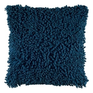 Rizzy Home 18&quot x 18&quot Poly Filled Pillow with Cotton Cover-Marine Blue
