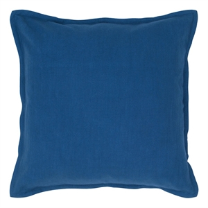 Rizzy Home 18&quot x 18&quot Poly Filled Pillow with Cotton Cover in Blue