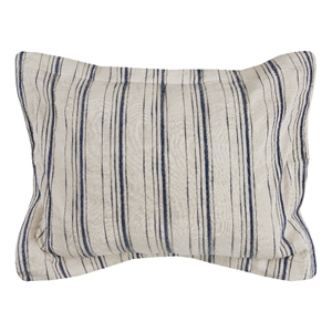 Rizzy Home Woven in Stripes 20&quot x 36&quot Linen King Sham-Natural/Navy