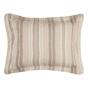 Rizzy Home Stripe 20&quot x 36&quot Linen King Sham in Natural/Gray