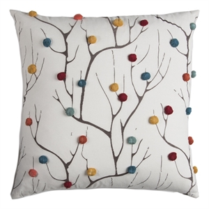 Rizzy Home Abstract 20&quot x 20&quot Poly Pillow with Cotton Cover-Multi/Natural