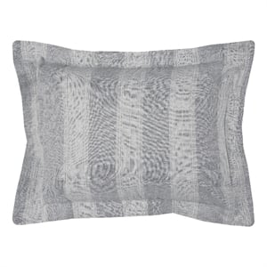 Rizzy Home Stripe Katherine Grace 20&quot x 26&quot Linen Standard Sham-Natural/Gray