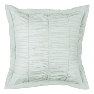 Rizzy Home 26&quot x 26&quot Cotton Voile Poly Filled Euro in Salt Blue