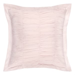 Rizzy Home 26&quot x 26&quot Cotton Voile Poly Filled Euro in Soft Pink